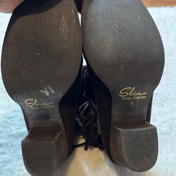 Fringe Suede Ankle Boots - Brown - Picture 5 of 5